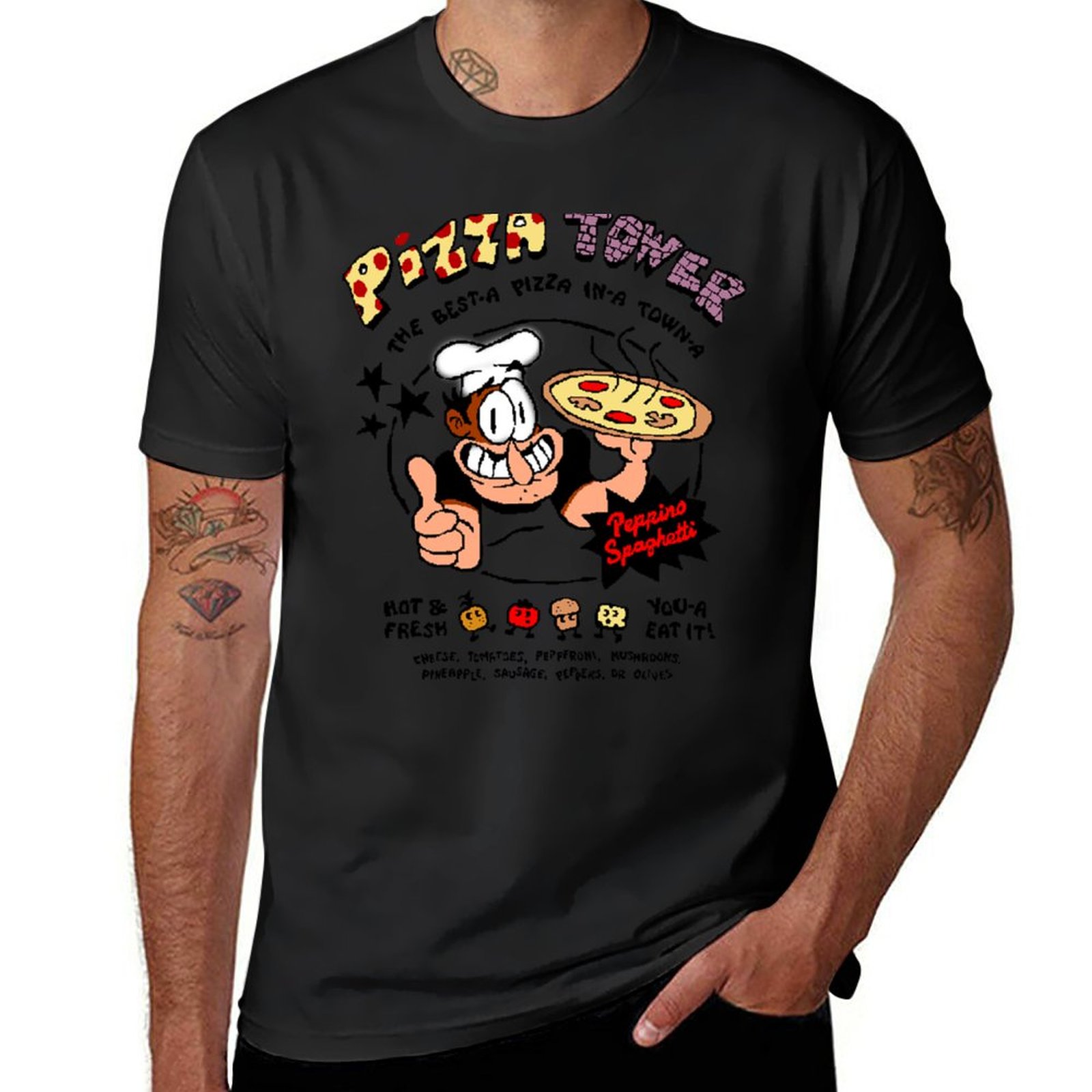Pizza Tower The Best A Pizza In A Town A T Shirt quick drying shirt Aesthetic - Pizza Tower Plush